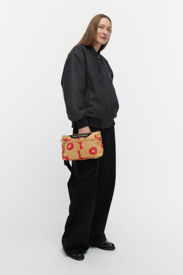 Marimekko Neat Crossbody Unikko Small Tan/Red