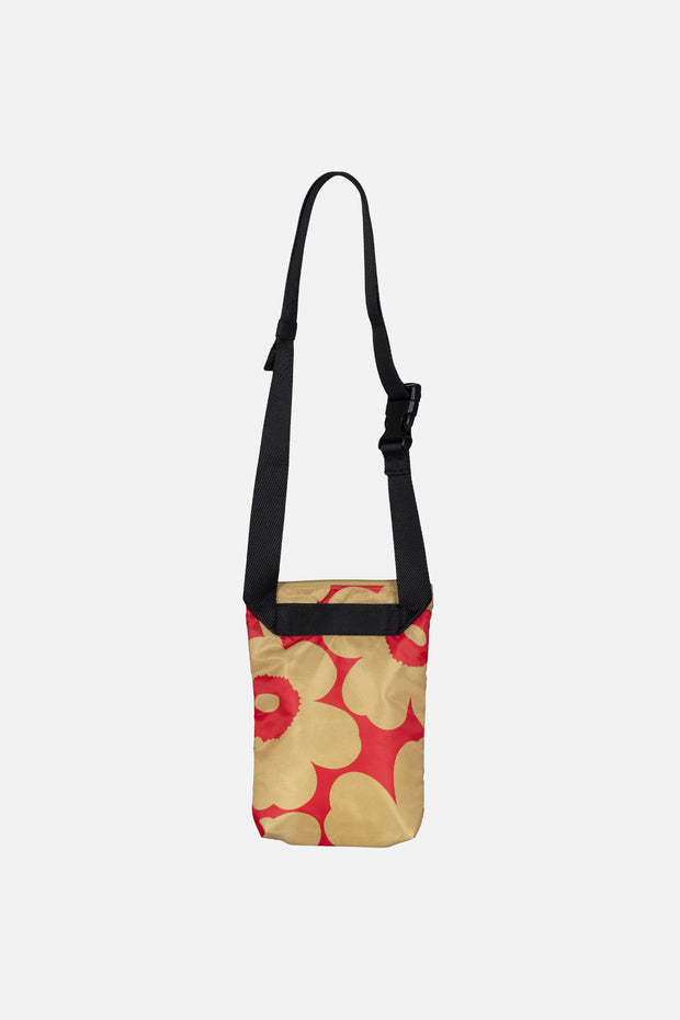 Marimekko Neat Crossbody Unikko Phone Pocket Tan/Red
