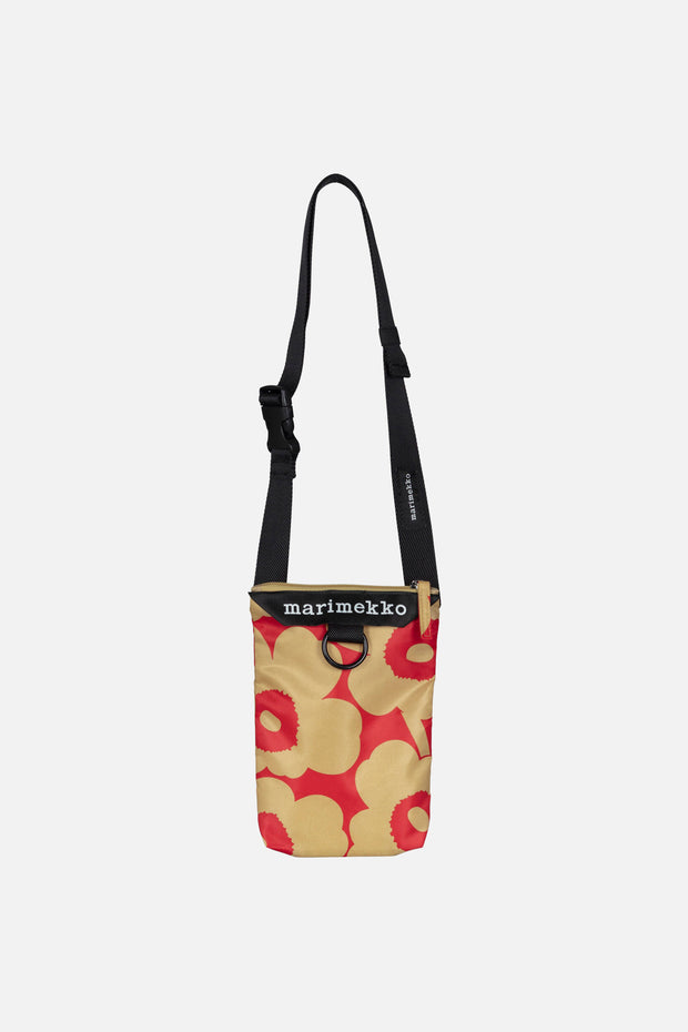 Marimekko Neat Crossbody Unikko Phone Pocket Tan/Red