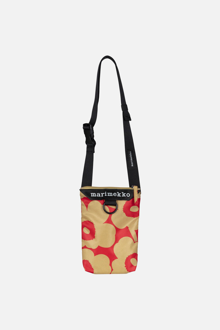 Marimekko Neat Crossbody Unikko Phone Pocket Tan/Red