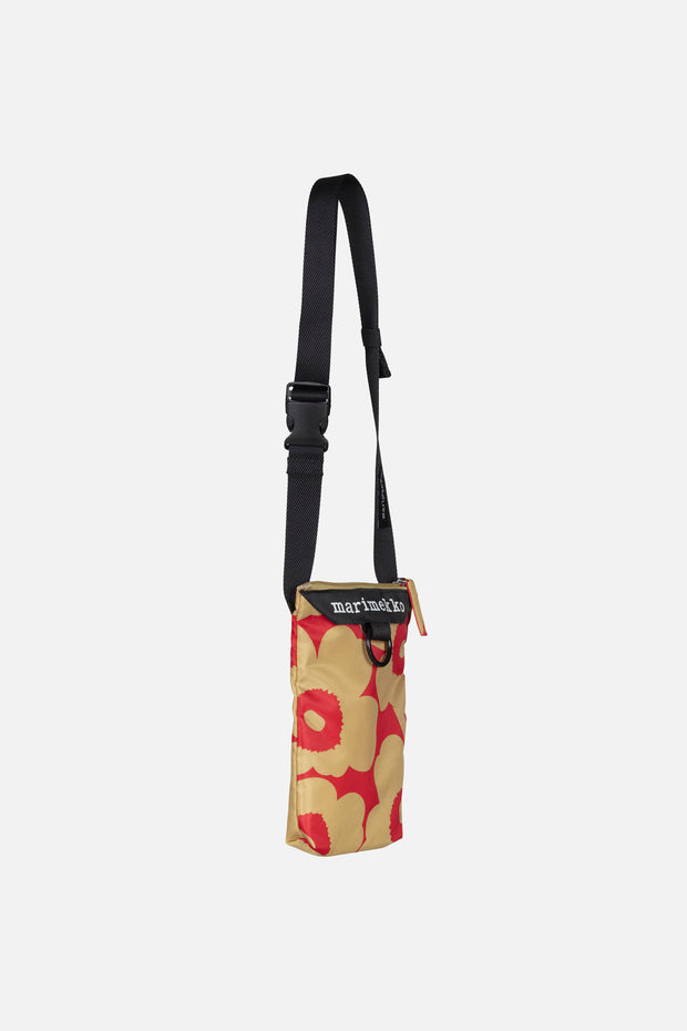 Marimekko Neat Crossbody Unikko Phone Pocket Tan/Red