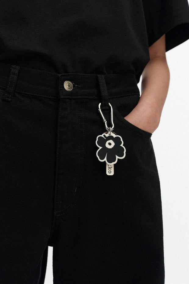 Aallokas Unikko Keychain Black/Off-White