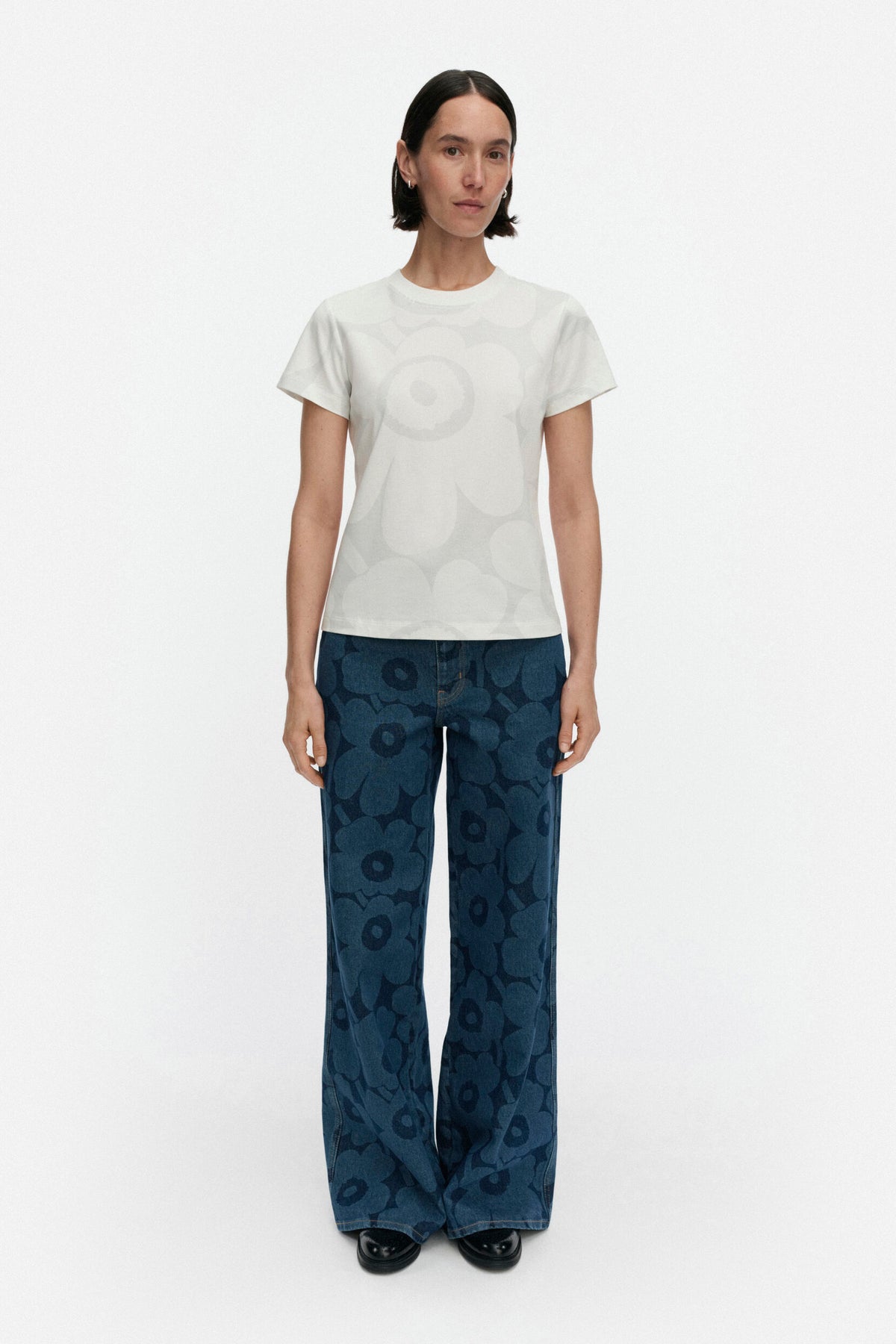 ★SALE Heleys Unikko Tシャツ XLマリメッコ Marimekko Heleys Unikko T-Shirt Top White/Light Grey – KIITOSlife