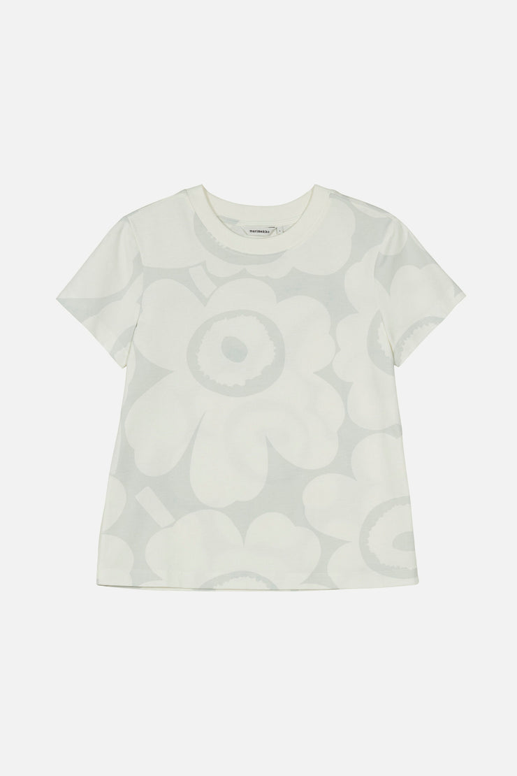 Marimekko Heleys Unikko T-Shirt Top White/Light Grey – KIITOSlife