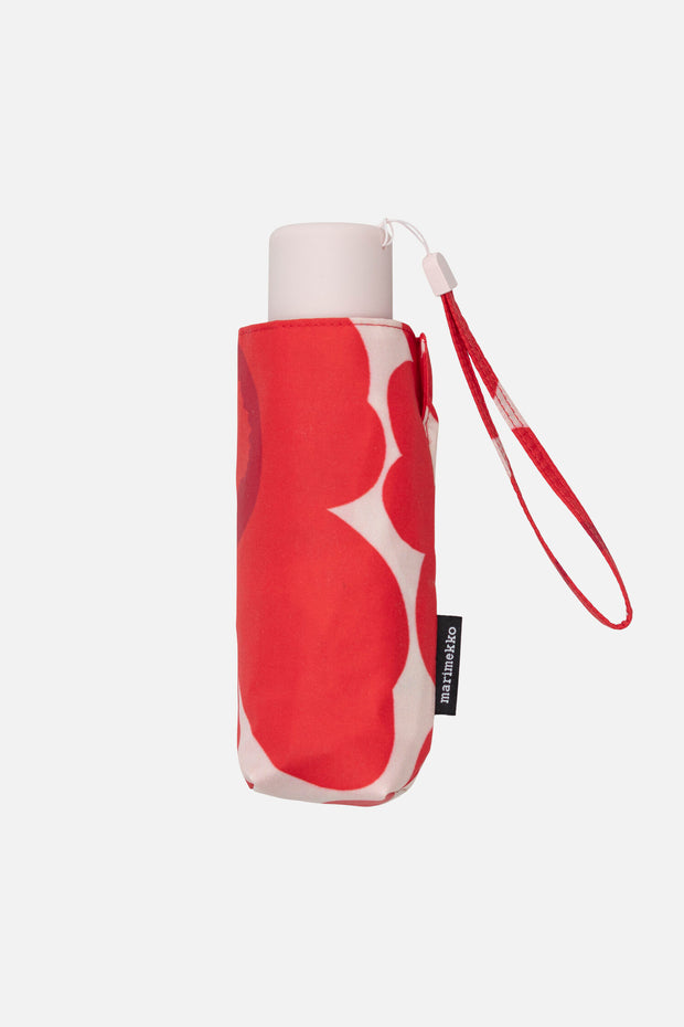 Marimekko Unikko Mini Manual Umbrella Red/Pale Pink