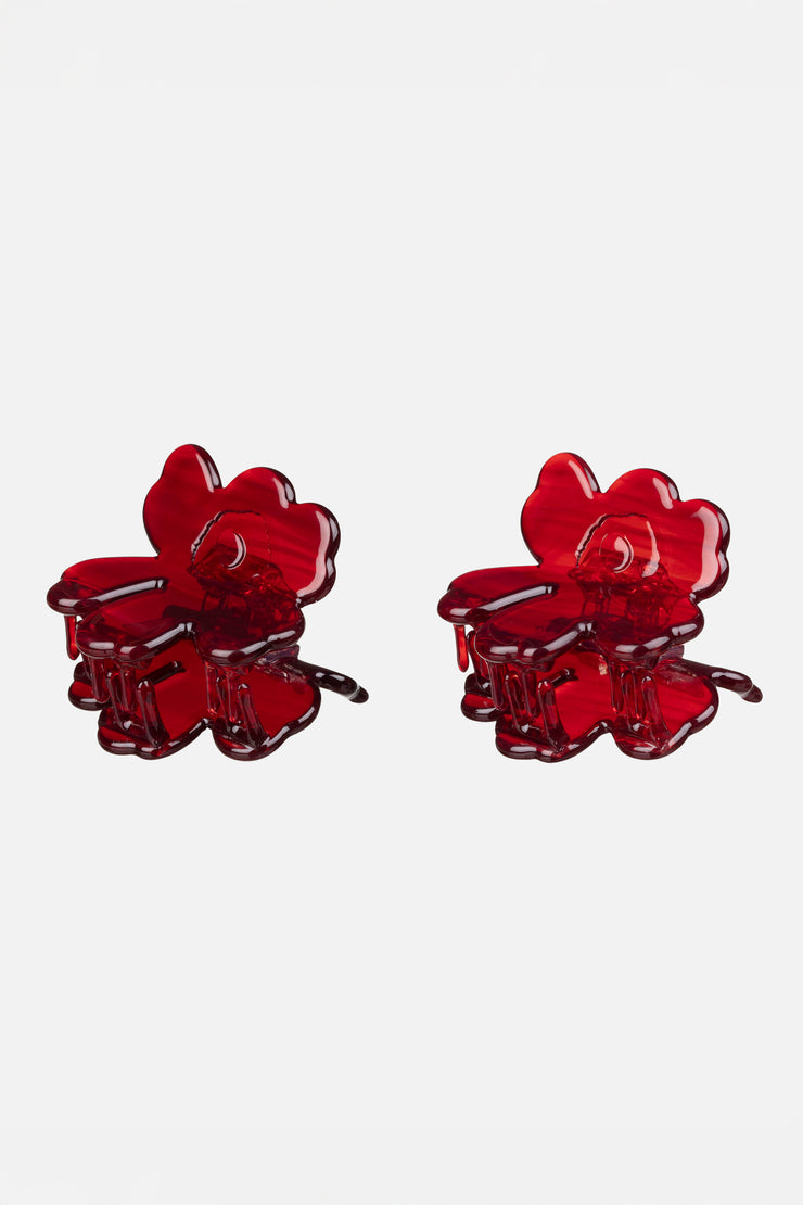 Marimekko Nano Unikko Hair Clip Set Red