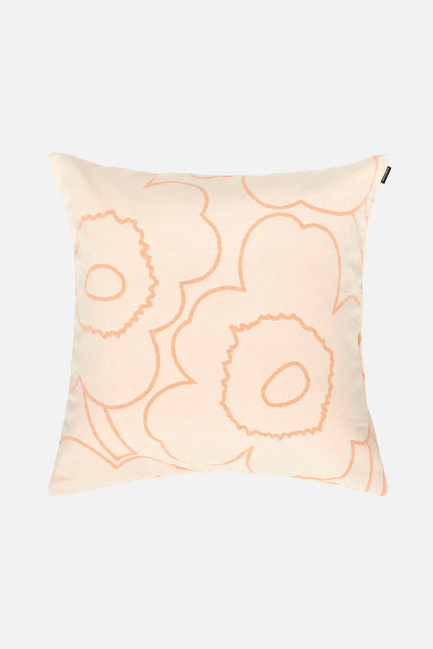 Marimekko Piirto Unikko 22" Throw Pillow Cover Off-White/Peach