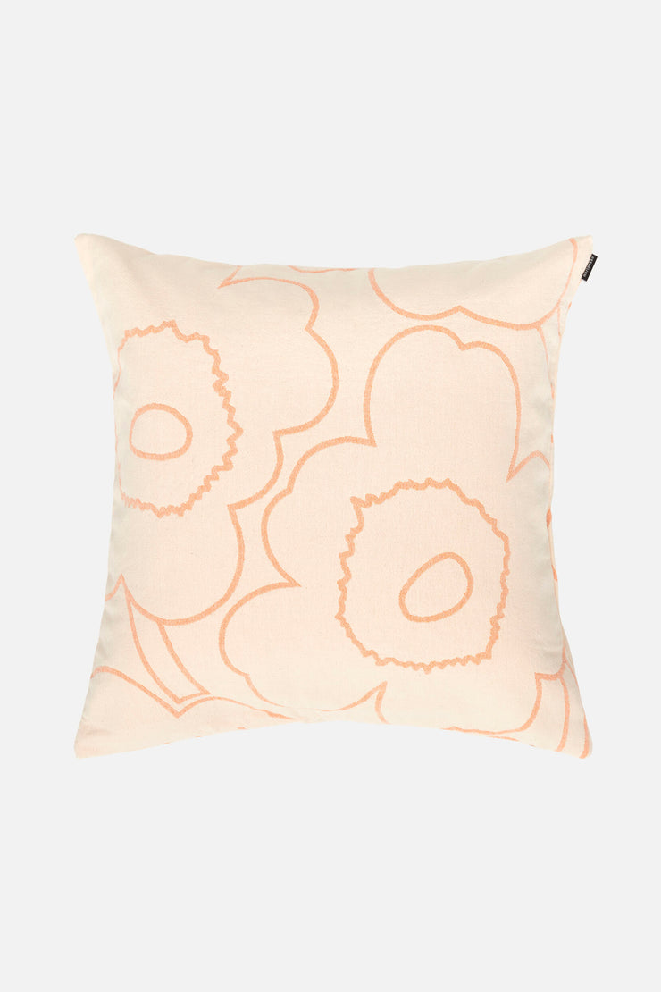 Marimekko Piirto Unikko 22" Throw Pillow Cover Off-White/Peach