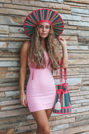 Lorna Murray x Kathy Hilton Midi Leisure Tote Resort Party Fuchsia