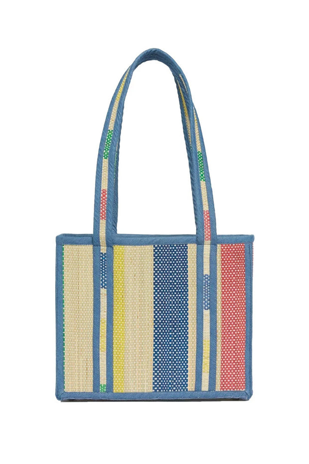 Lorna Murray x Kathy Hilton Mini Occasion Tote Bag Sun Bathe Denim