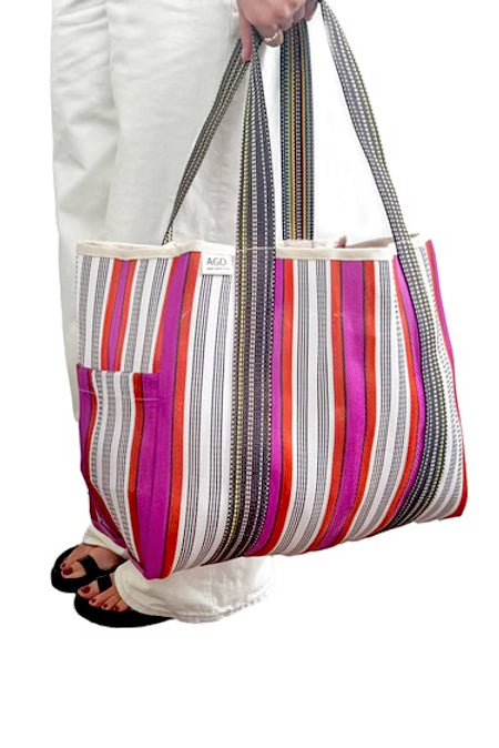Apple Green Duck Pocket Market Tote Bag