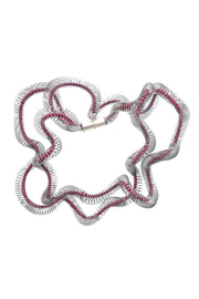 Rosalba Galati Eterea Long Steel Necklace Fuchsia