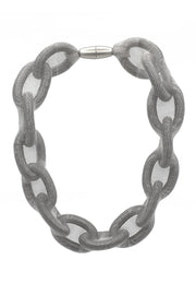 Rosalba Galati Catena Short Steel Mesh Chain Necklace