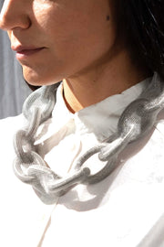 Rosalba Galati Catena Short Steel Mesh Chain Necklace
