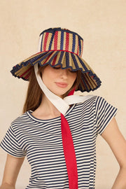 Lorna Murray x Kathy Hilton Ladies Maxi Island Ravello Hat July Stripe