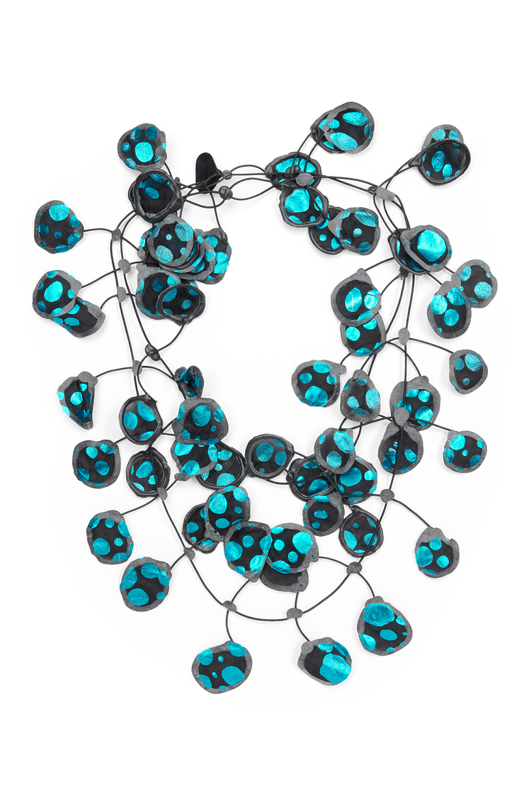Annemieke Broenink Metallic Dot Necklace Teal