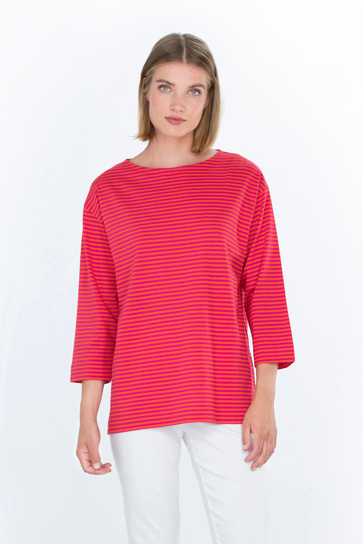 Ritva Falla Ulpukka Top Pink/Orange Stripe
