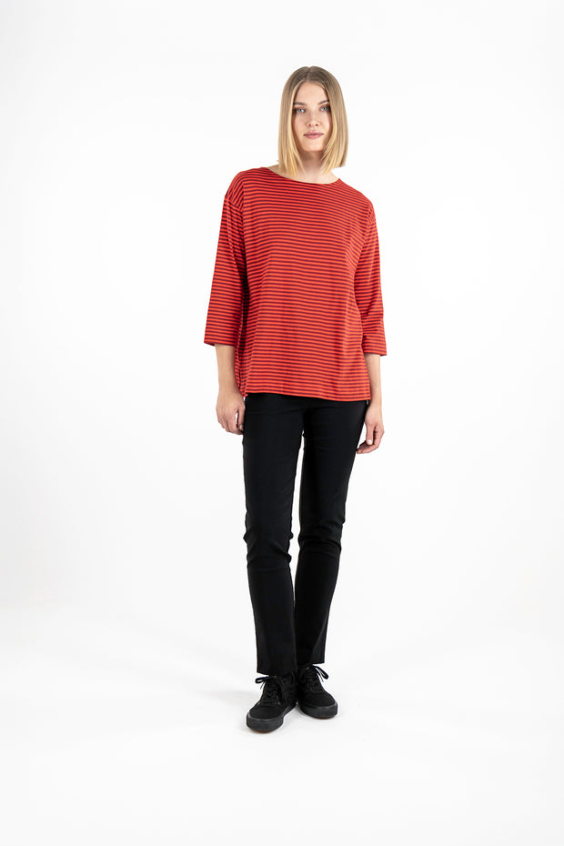 Ritva Falla Ulpukka Top Red/Orange Stripe
