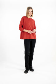 Ritva Falla Ulpukka Top Red/Orange Stripe