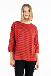 Ritva Falla Ulpukka Top Red/Orange Stripe
