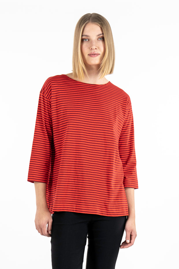 Ritva Falla Ulpukka Top Red/Orange Stripe