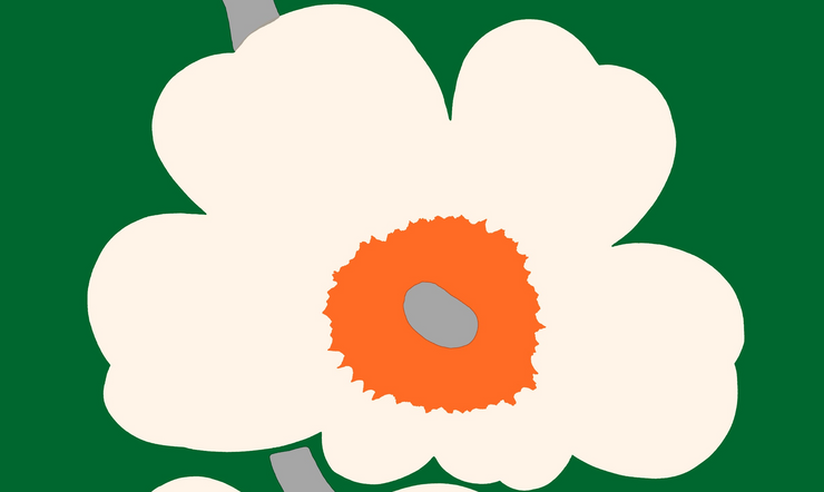 Marimekko Unikko 60th Anniversary Organic Cotton Sateen Fabric