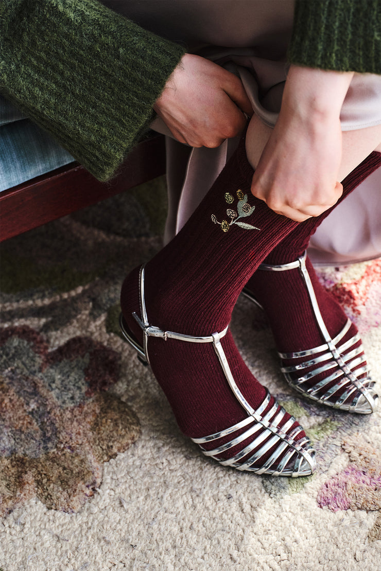 Becksöndergaard Rosy Cotta Socks Fig Red