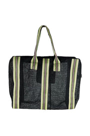 Apple Green Duck Zipped Large Mesh Bag