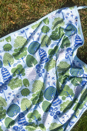 PaaPii Organic Jersey Baby Blanket Park Light Blue