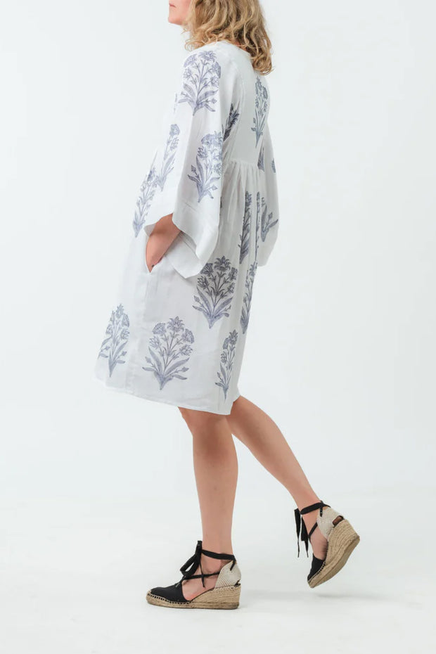 Nest Factory Lounging Mini Dress Large Lavender Flower