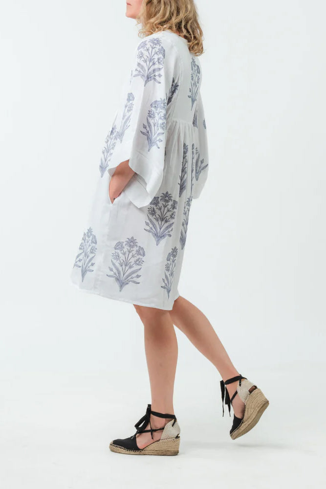 Nest Factory Lounging Mini Dress Large Lavender Flower