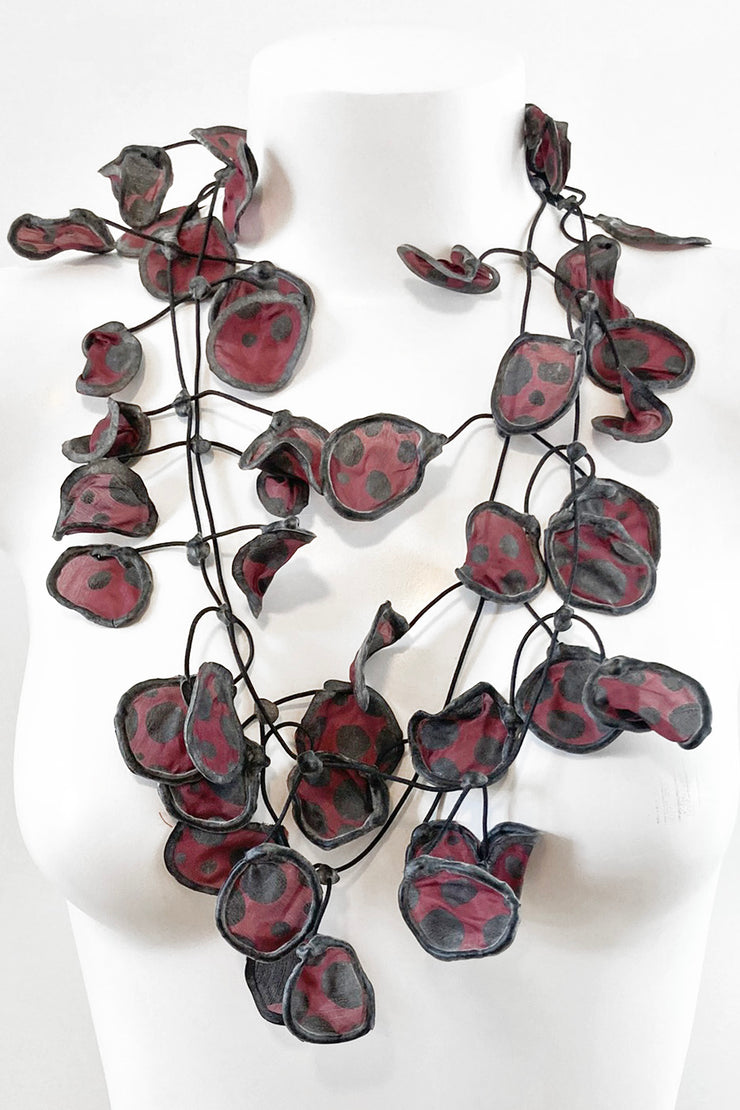 Annemieke Broenink Polka Dot Necklace Eggplant