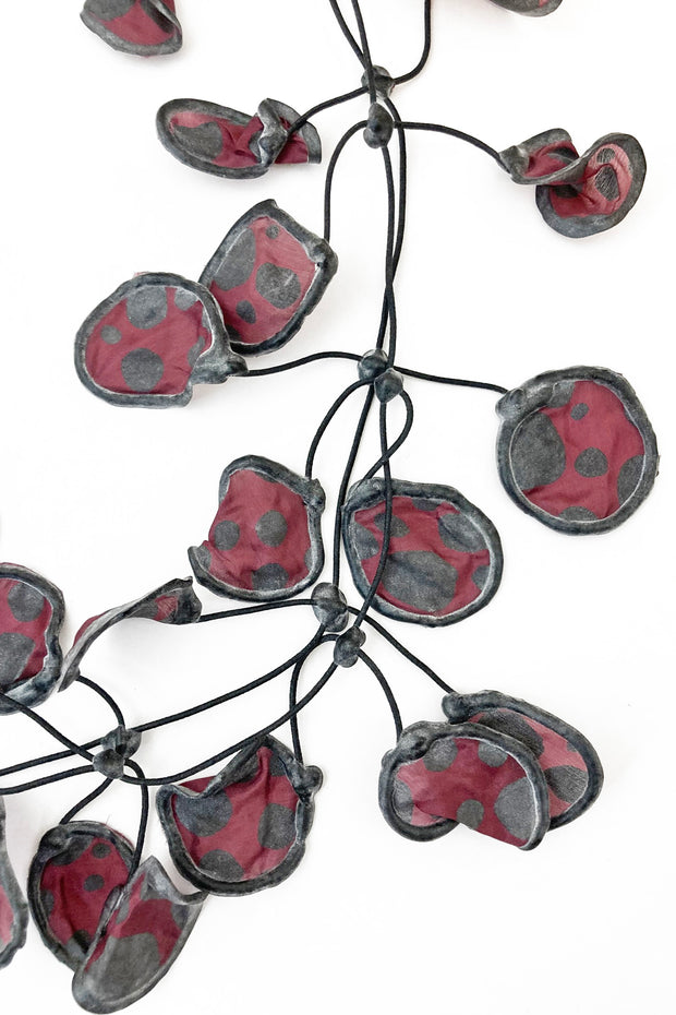 Annemieke Broenink Polka Dot Necklace Eggplant