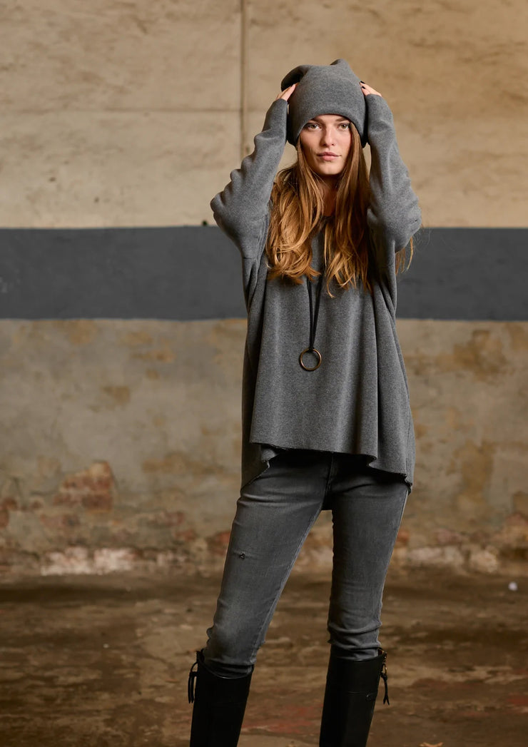 Henriette Steffensen Fleece V-Neck Sweater Grey