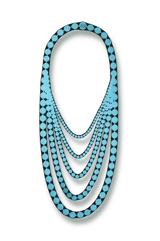 Uli Amsterdam Pearl Short Necklace Turquoise