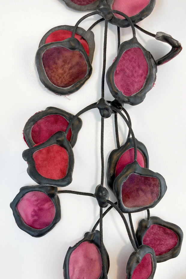 Annemieke Broenink Ink Fabric Necklace Burgundy