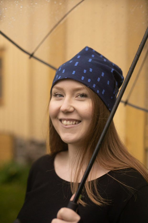 PaaPii Organic Beanie Rain Storm Blue
