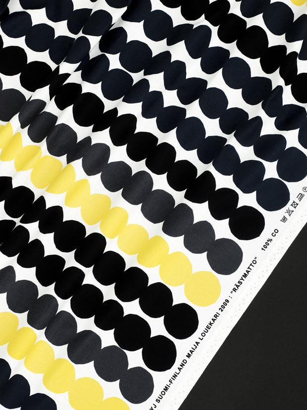 Marimekko Marimekko Räsymatto Fabric Black/Yellow/White - KIITOSlife - 3