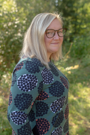 PaaPii Kannel Organic Jersey Tunic Rubus Dark Green