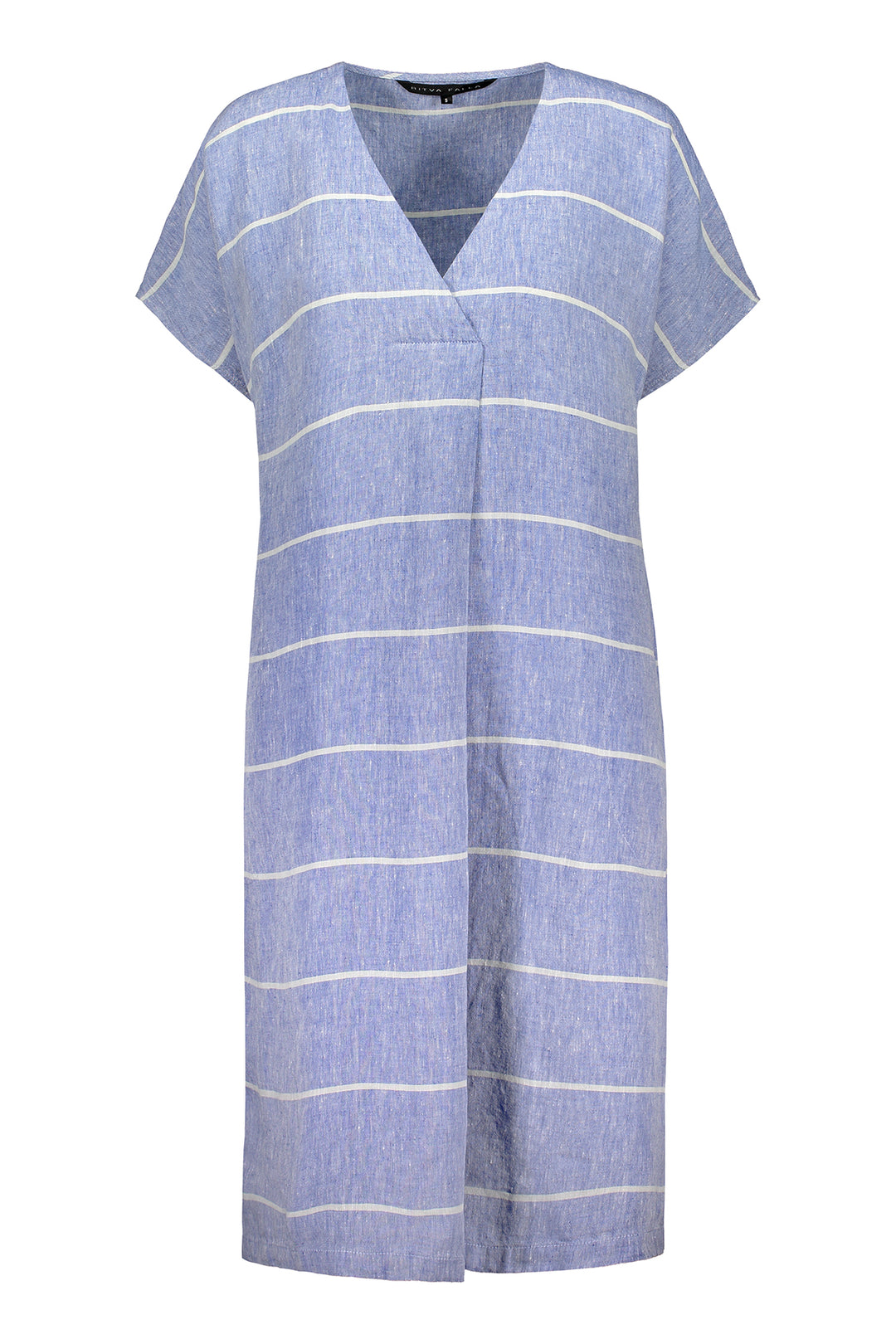 knee length dresses for ladies Girls: Always In the Lead Blue Striped Linen Dress – Shop the Mint main image 1