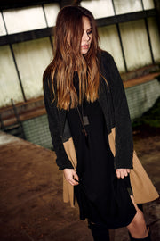 Henriette Steffensen Winter Weight Black Jersey Long Tunic/Dress