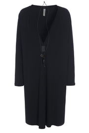 Henriette Steffensen Winter Weight Black Jersey Long Tunic/Dress