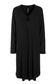 Henriette Steffensen Spring Weight Jersey Long Tunic/Dress Black
