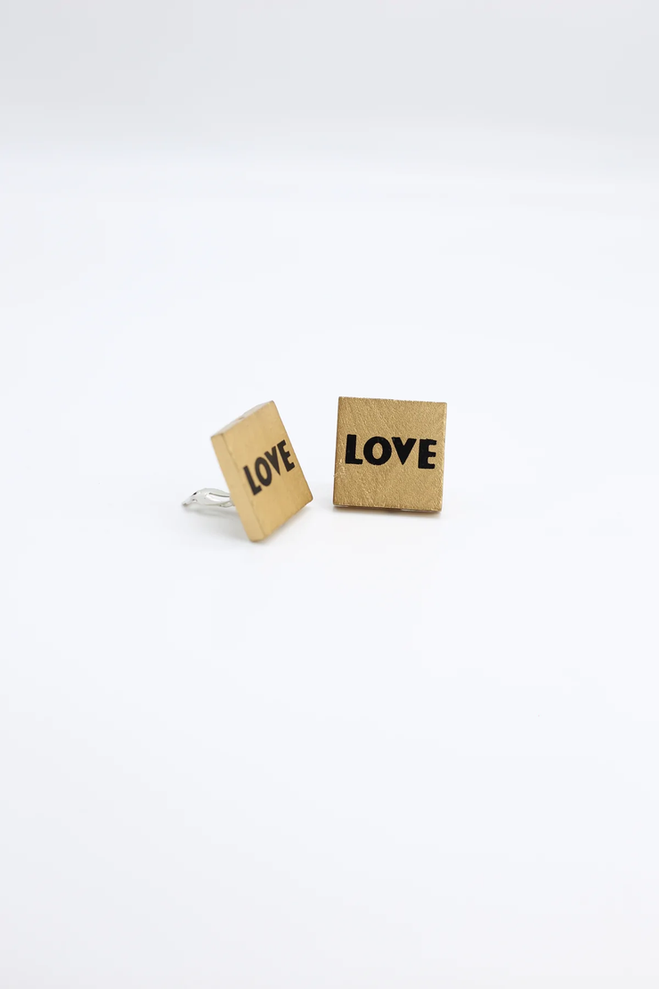 Jianhui London Love & Love Clip-On Earrings Gold