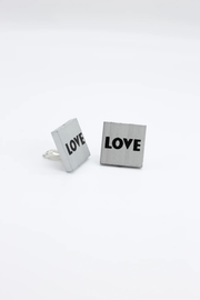 Jianhui London Love & Love Clip-On Earrings Silver