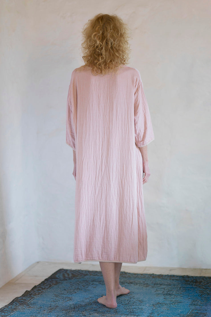 Muslin Long Dress Blush-Taupe