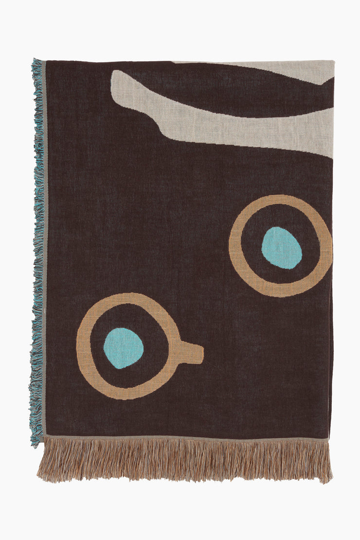 Marimekko Musta Tamma Throw Blanket