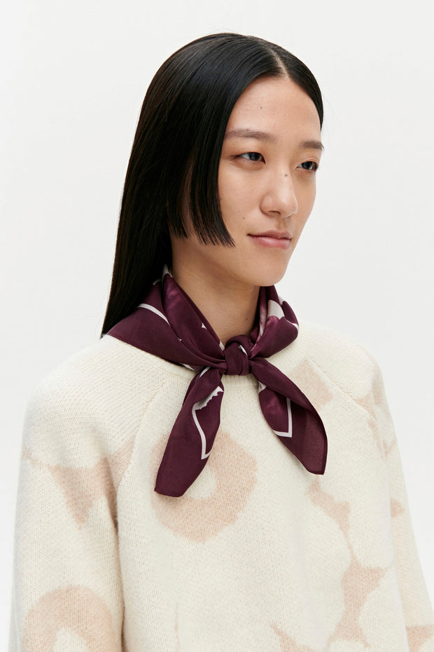 Marimekko Tuoksukukka Värjätty Unikko Silk Scarf