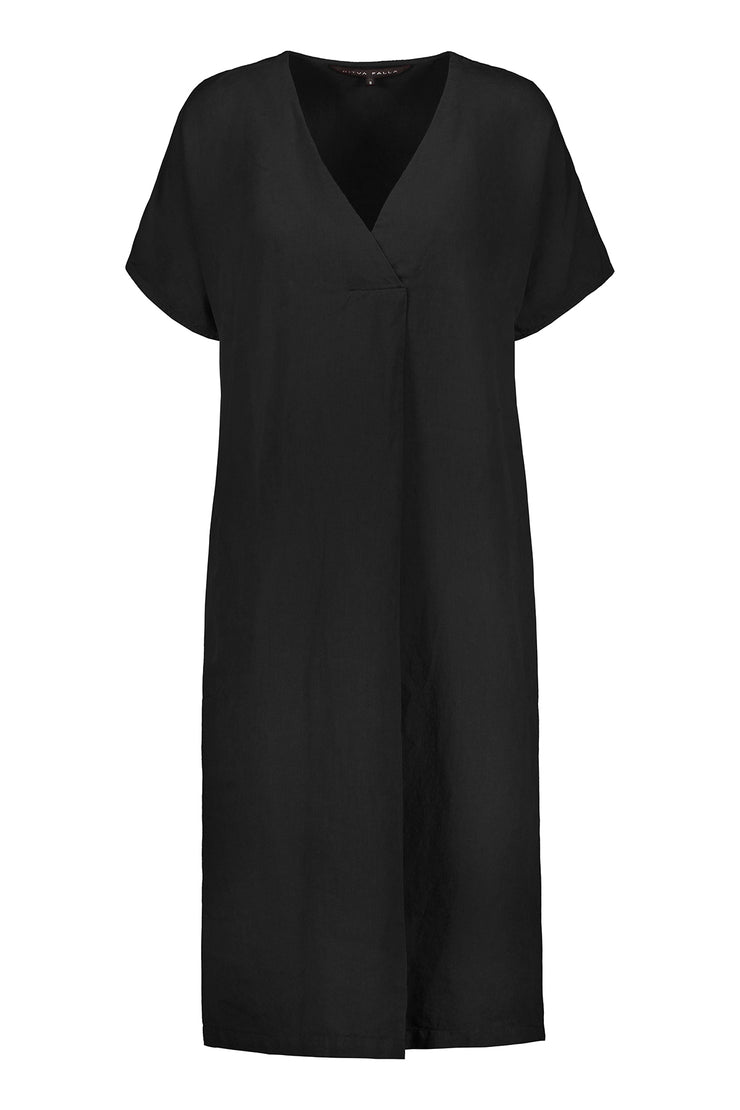 Ritva Falla Matilda Linen Dress Black
