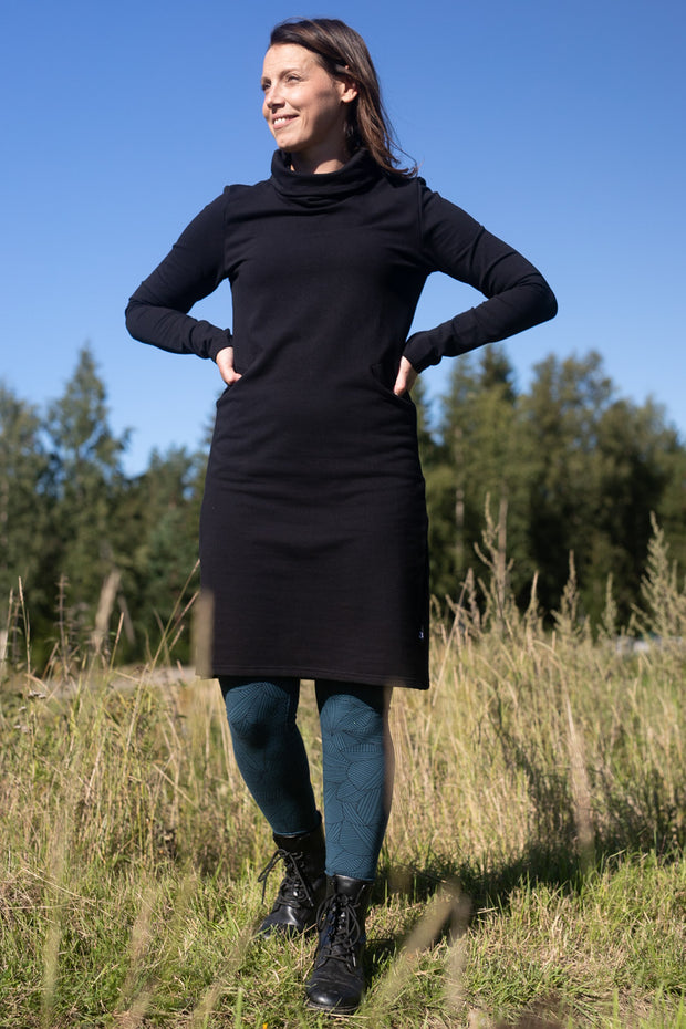 PaaPii Silja Organic Cotton Leggings Leafs Depths